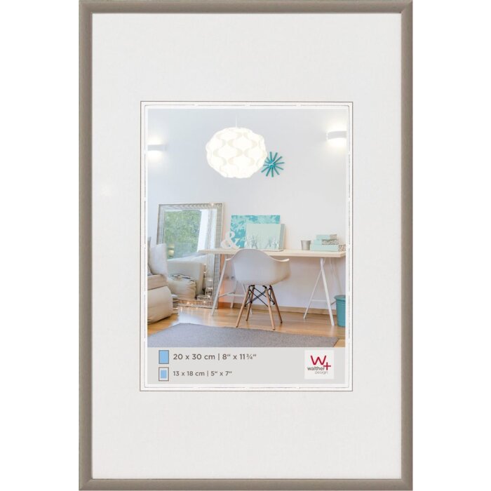 Marco de plástico Walther New Lifestyle 50x70 cm acero
