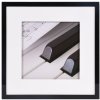 Marcos de madera de piano 30x30 cm Negro Efecto 3D