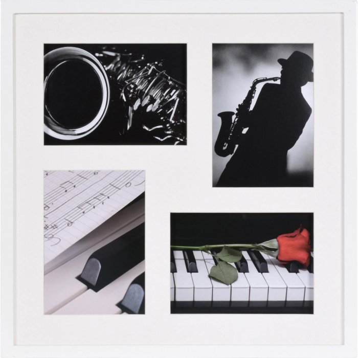 Piano 40x40 cm Galería de fotos 4 fotos 13x18 cm blanco