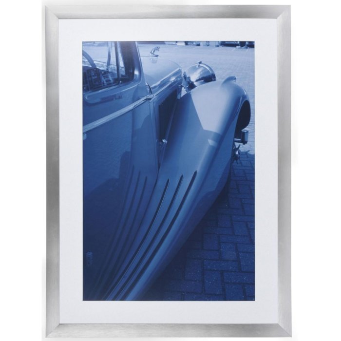 Henzo Marco de aluminio Lucerna 50x70 cm plata con passepartout 40x60 cm