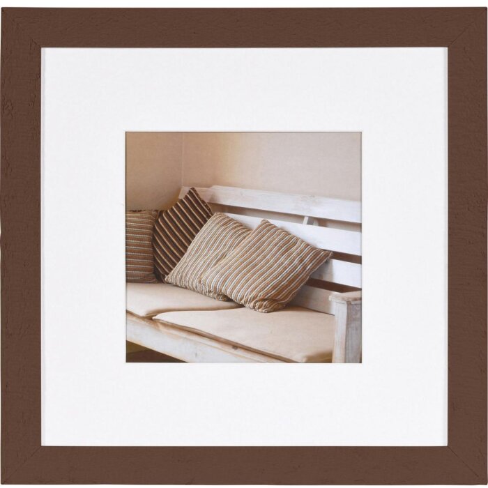 Marco de madera Driftwood 40x40 cm marrón oscuro