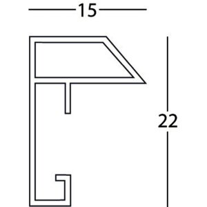50x70 Marco Metallica Henzo plata
