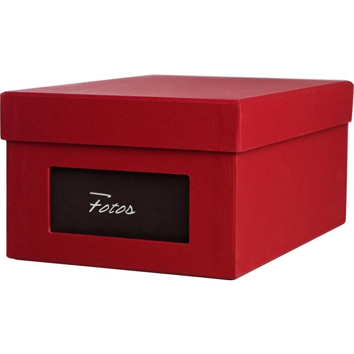 HNFD Caja para fotos Kandra rosso acanalada 700 fotos 10x15 cm