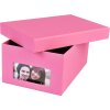 HNFD Caja para fotos Kandra fucsia acanalada 700 fotos 10x15 cm