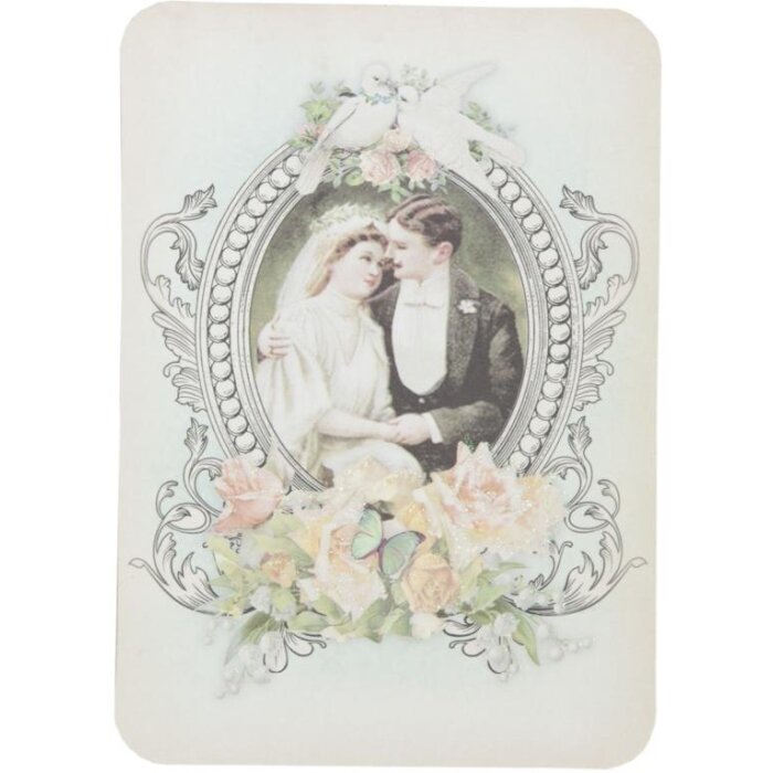 Tarjeta pareja nostálgica 10,5x15 cm