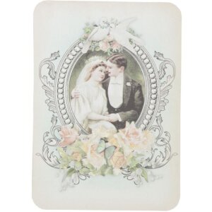 Tarjeta pareja nostálgica 10,5x15 cm