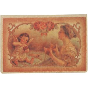 Tarjeta de Navidad ángel 17,5x12,5 cm
