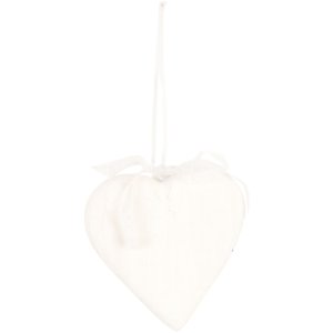 Corazón de madera para colgar 13x13 cm blanco