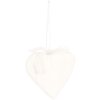Corazón de madera para colgar 13x13 cm blanco