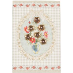 Tarjeta con colgantes de flores 10x15 cm