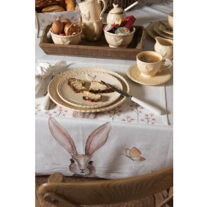 Clayre & Eef CHRFP Plato Ø 26 cm Cerámica Beige Pollitos
