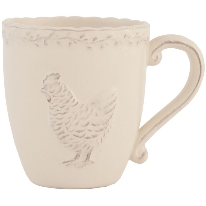 Taza de café Clayre & Eef POLLO 13x9x10 cm - 225 ml