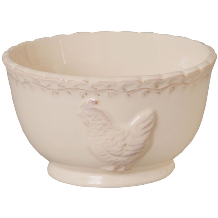 Tazón de desayuno Clayre & Eef HUHN Ø 13x7 cm - 350 ml