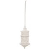 Reloj colgante de cerámica 4,5x10 cm blanco