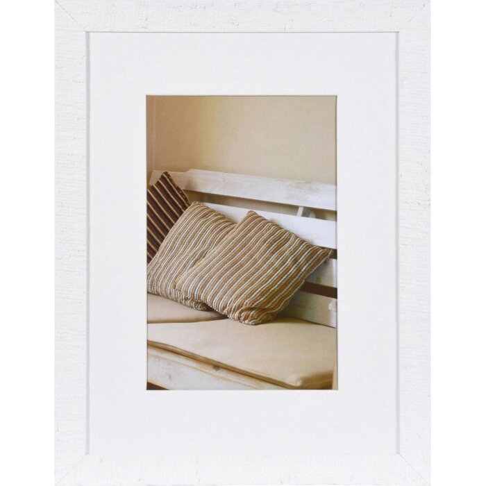 Henzo Marco de madera Driftwood 30x40 cm blanco con passepartout 20x30 cm