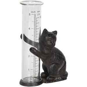 Pluviómetro cat 9x5x16 cm marrón