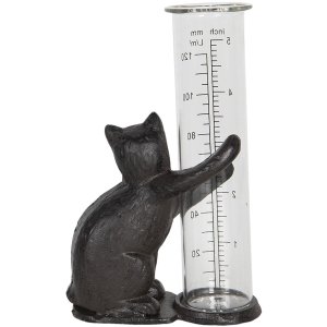 Pluviómetro cat 9x5x16 cm marrón