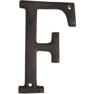 Letra F de hierro fundido 13 cm