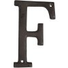 Letra F de hierro fundido 13 cm