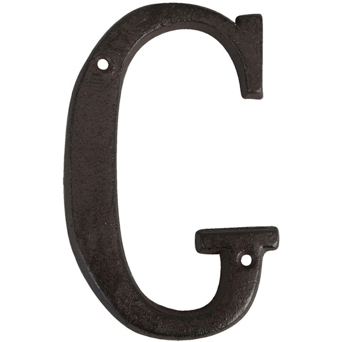 Letra G de hierro fundido 13 cm
