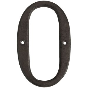 Letra O de hierro fundido 13 cm