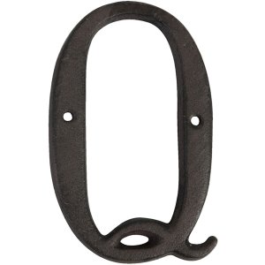 Letra Q de hierro fundido 13 cm