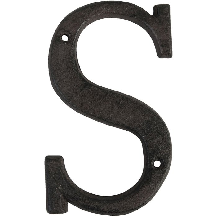 Letra S de hierro fundido 13 cm
