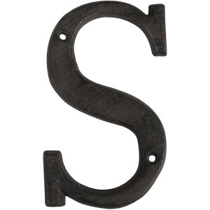 Letra S de hierro fundido 13 cm