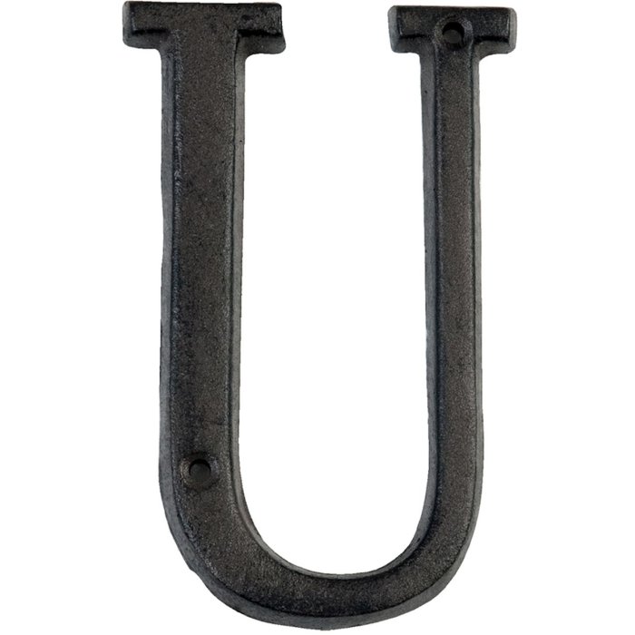 Letra U de hierro fundido 13 cm