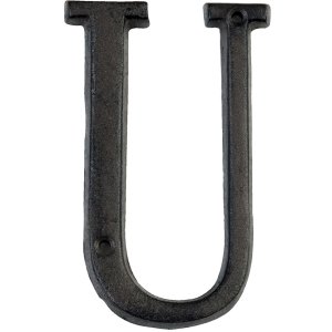 Letra U de hierro fundido 13 cm