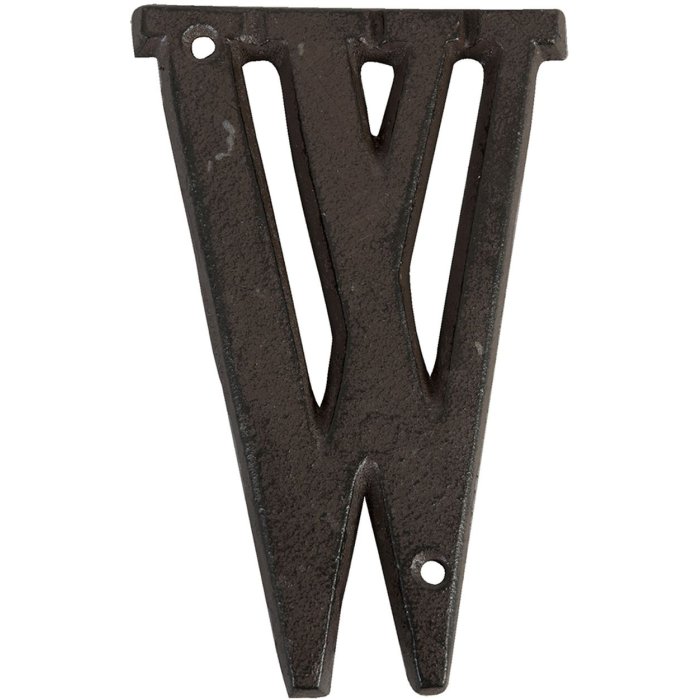 Letra de hierro fundido W 13 cm