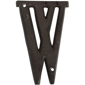 Letra de hierro fundido W 13 cm