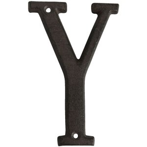 Letra Y de hierro fundido 13 cm
