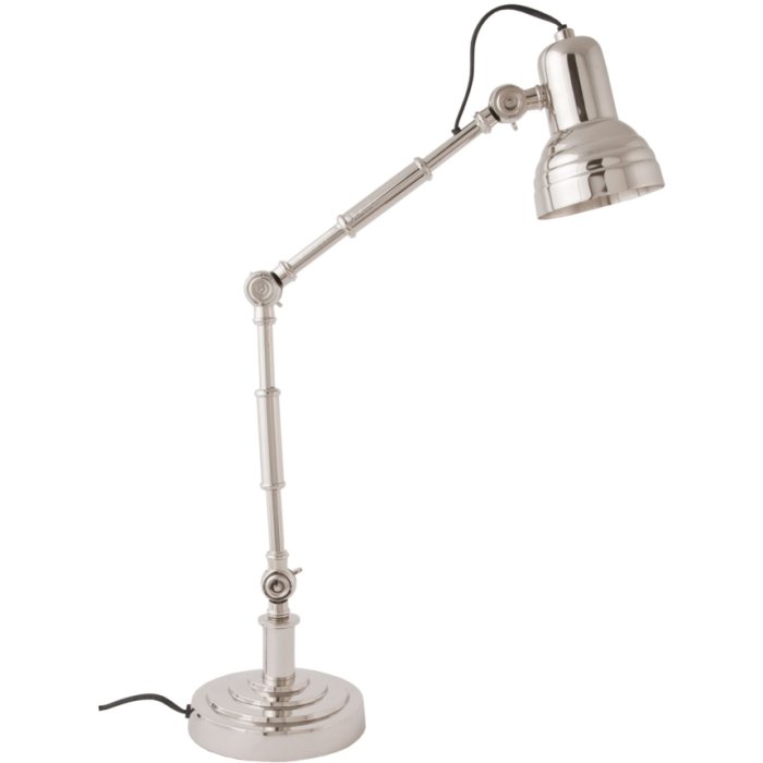 lámpara de pie chic estilo Bauhaus níquel 15x58 cm