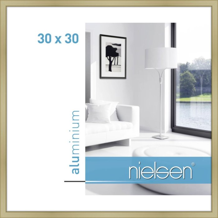 Marco de aluminio Nielsen Classic 30x30 cm dorado mate