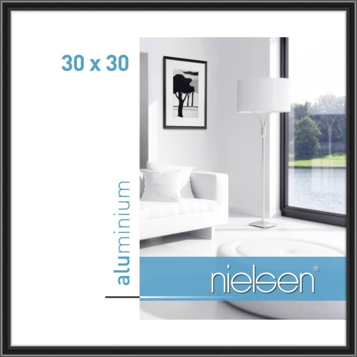 Marco de aluminio Nielsen Classic 30x30 cm negro anodizado