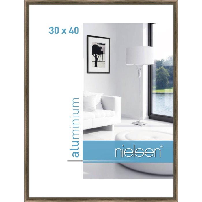 Nielsen marco aluminio Classic 30x40 cm estructura nogal