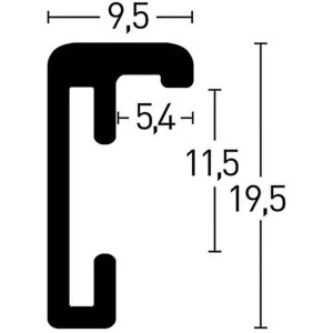 Nielsen marco aluminio Classic 30x40 cm estructura nogal
