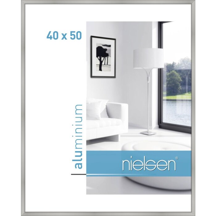 Marco de aluminio Nielsen Classic 40x50 cm plata mate