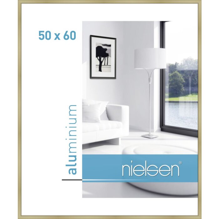 Marco de aluminio Nielsen Classic 50x60 cm dorado mate