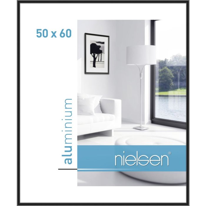 Marco de aluminio Nielsen Classic 50x60 cm negro anodizado