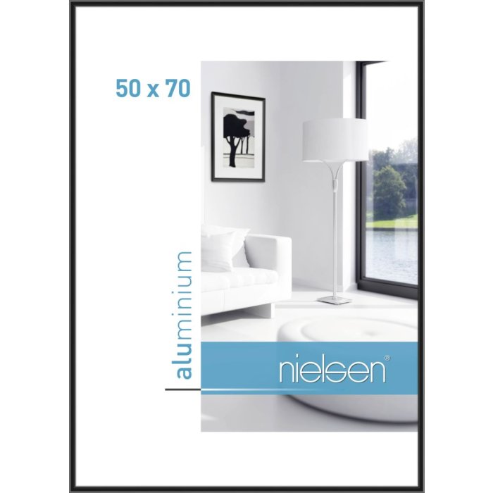 Marco de aluminio Nielsen Classic 50x70 cm negro anodizado