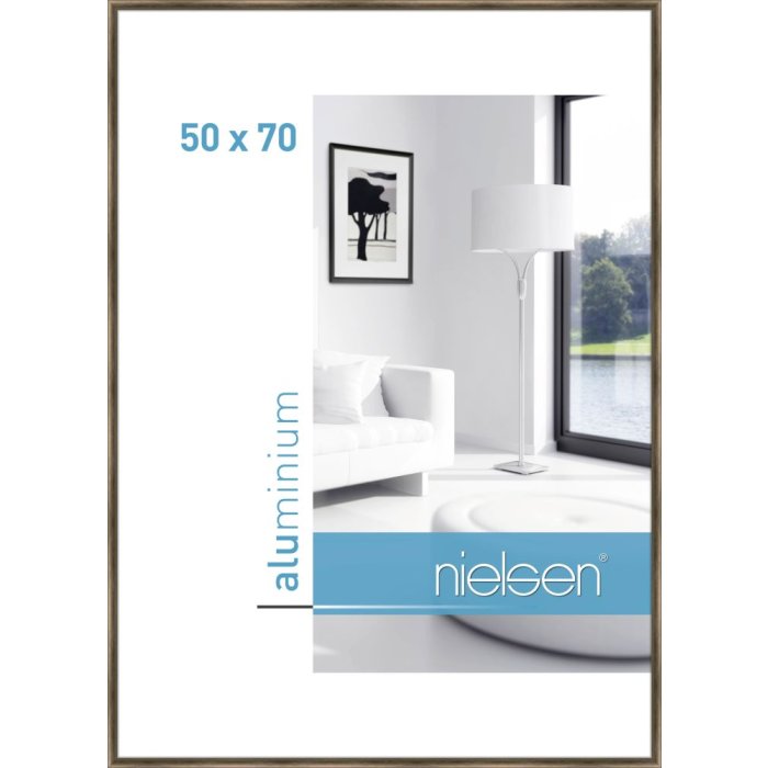 Nielsen Marco de aluminio Classic 50x70 cm estructura nogal
