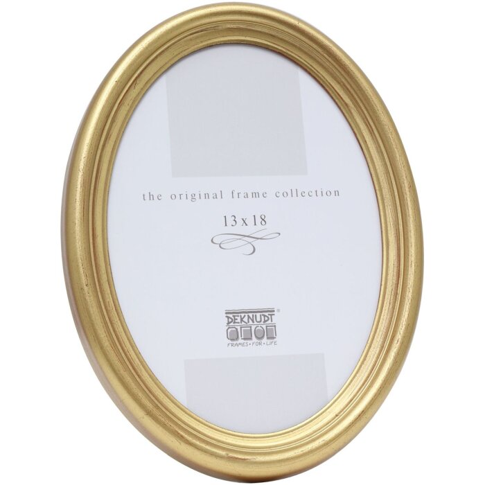 Marco oval Deknudt S100A3 Solan 13x18 cm oro