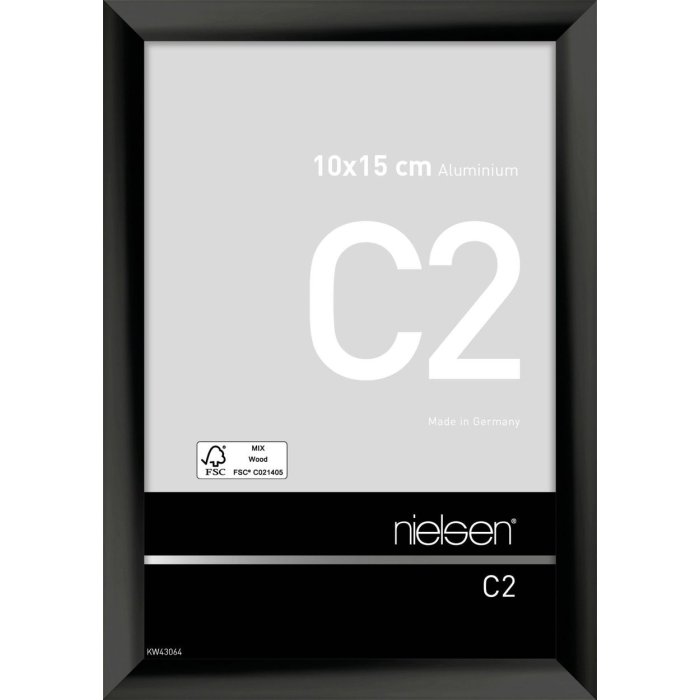 Marco de aluminio Nielsen C2 10x15 cm anodizado negro brillante