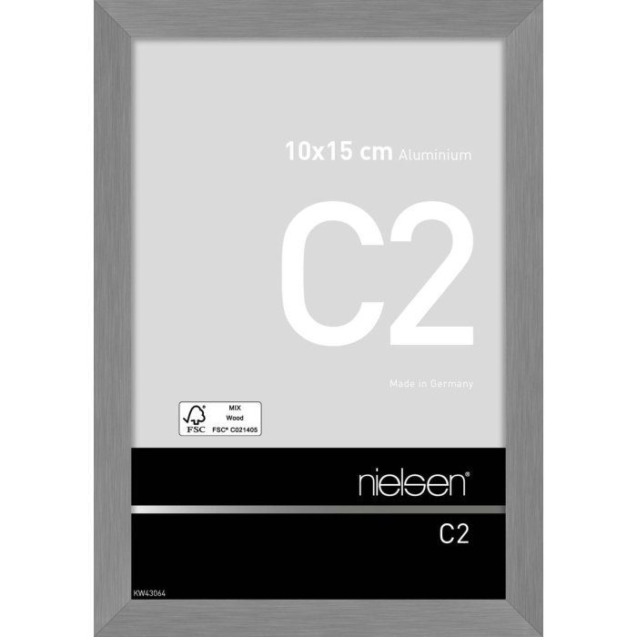 Nielsen Marco de aluminio C2 10x15 cm estructura gris mate
