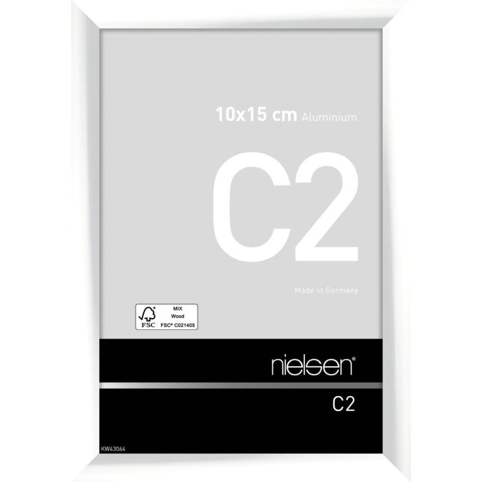 Marco de aluminio Nielsen C2 10x15 cm blanco brillante