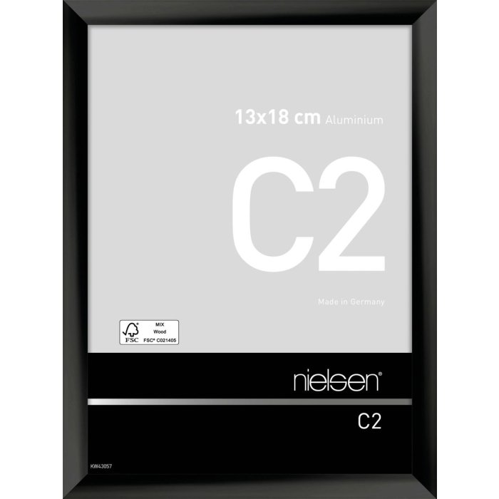 Marco de aluminio Nielsen C2 13x18 cm anodizado negro brillante
