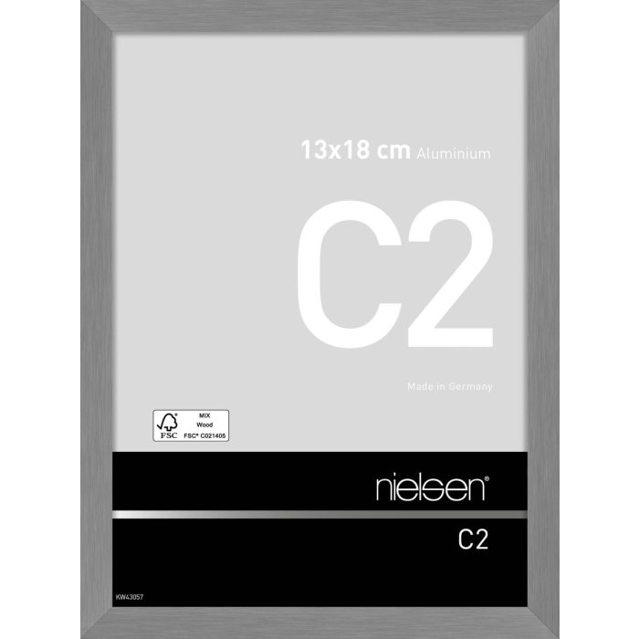 Nielsen Marco de aluminio C2 13x18 cm estructura gris mate