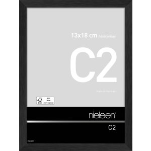 Nielsen Marco de aluminio C2 13x18 cm estructura negro mate